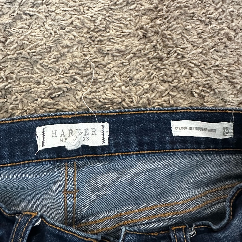 Harper Heritage Straight Distressed High Jeans